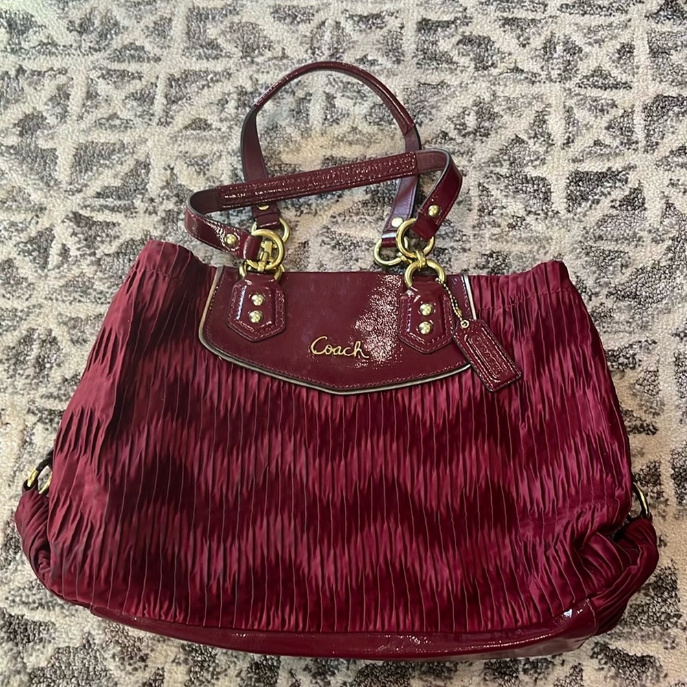 Maroon Coach Bag